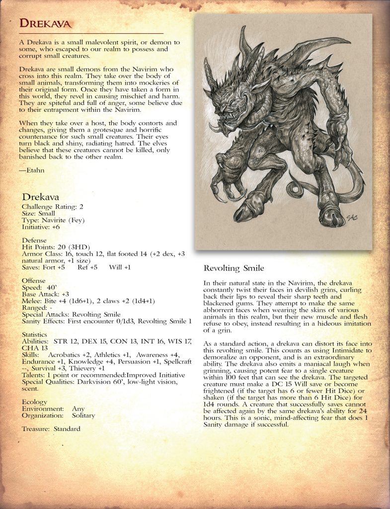 Creature Compendium Drekava